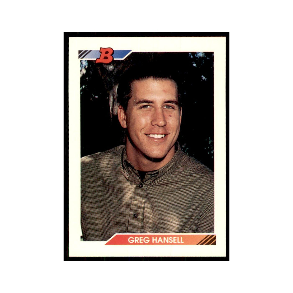 1992 Bowman Greg Hansell Baseball Cards #314