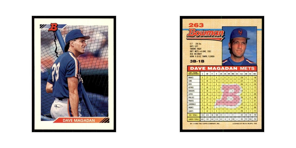 1992 Bowman Dave Magadan Baseball Cards #263