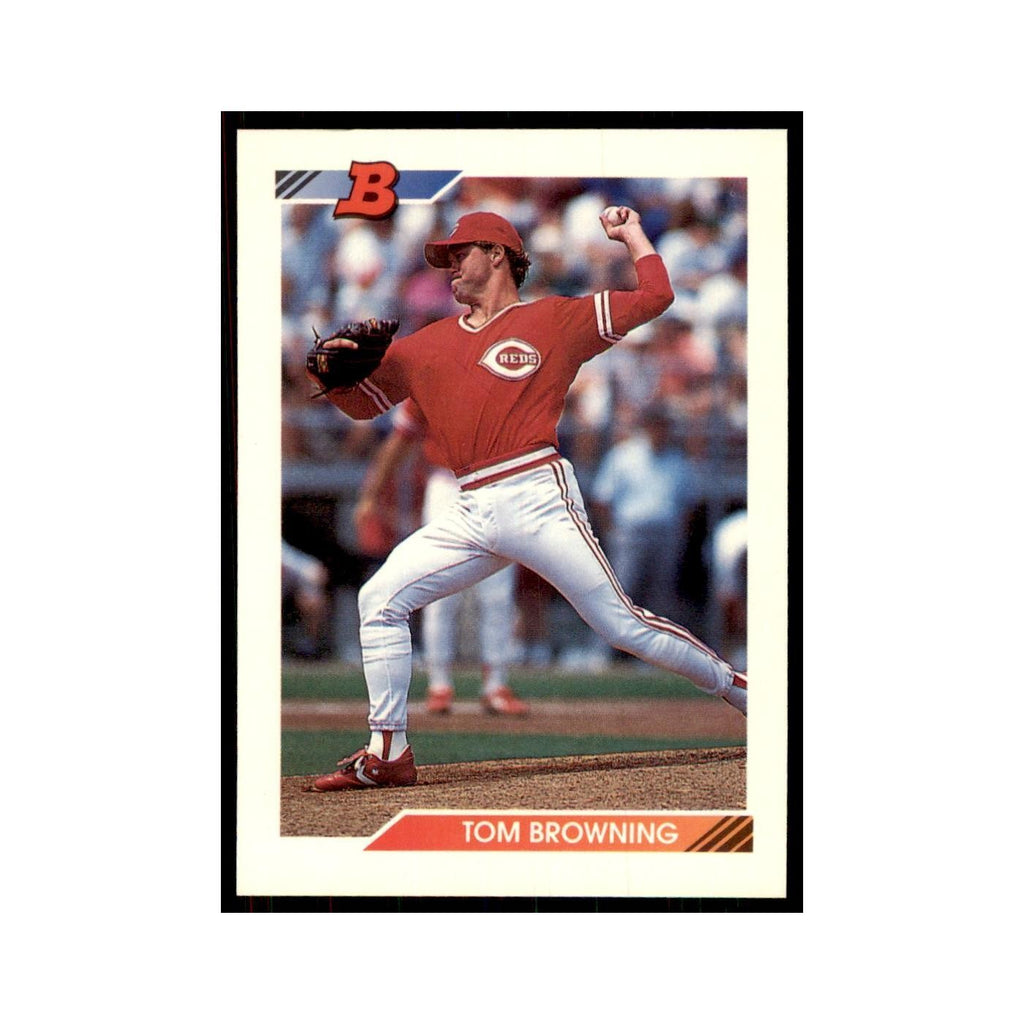1992 Bowman Tom Browning Baseball Cards #161