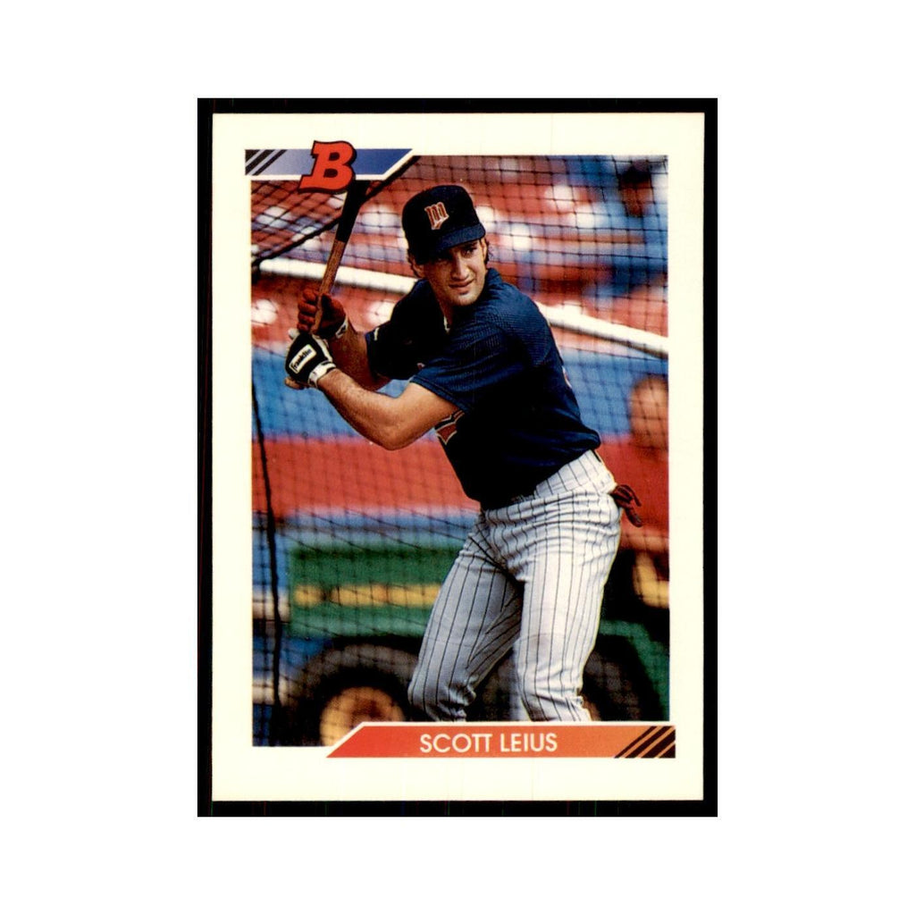 1992 Bowman Scott Leius Baseball Cards #209