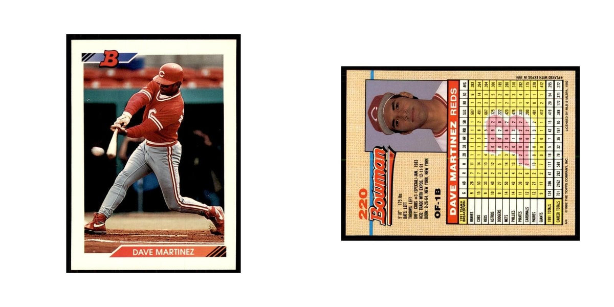 1992 Bowman Dave Martinez Baseball Cards #220