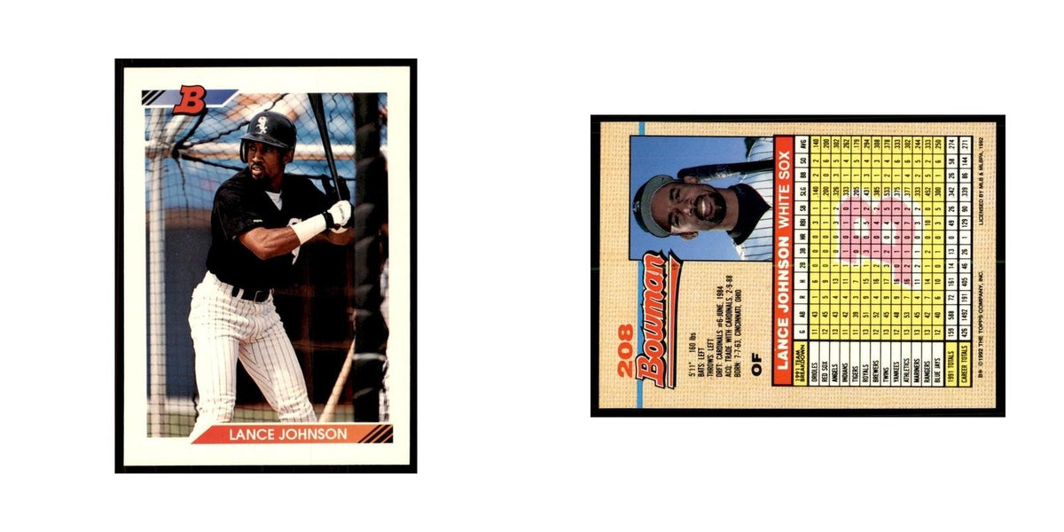 1992 Bowman Lance Johnson Baseball Cards #208