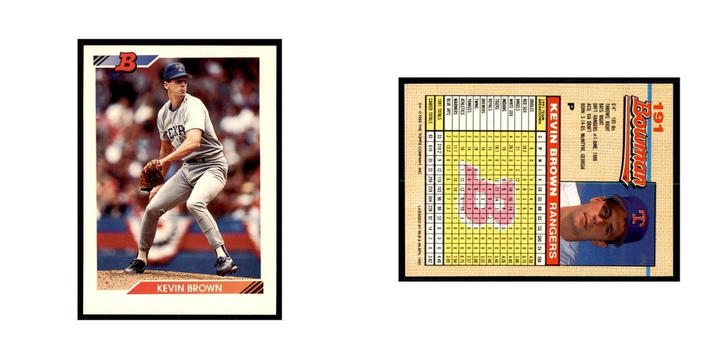 1992 Bowman Kevin Brown Baseball Cards #191
