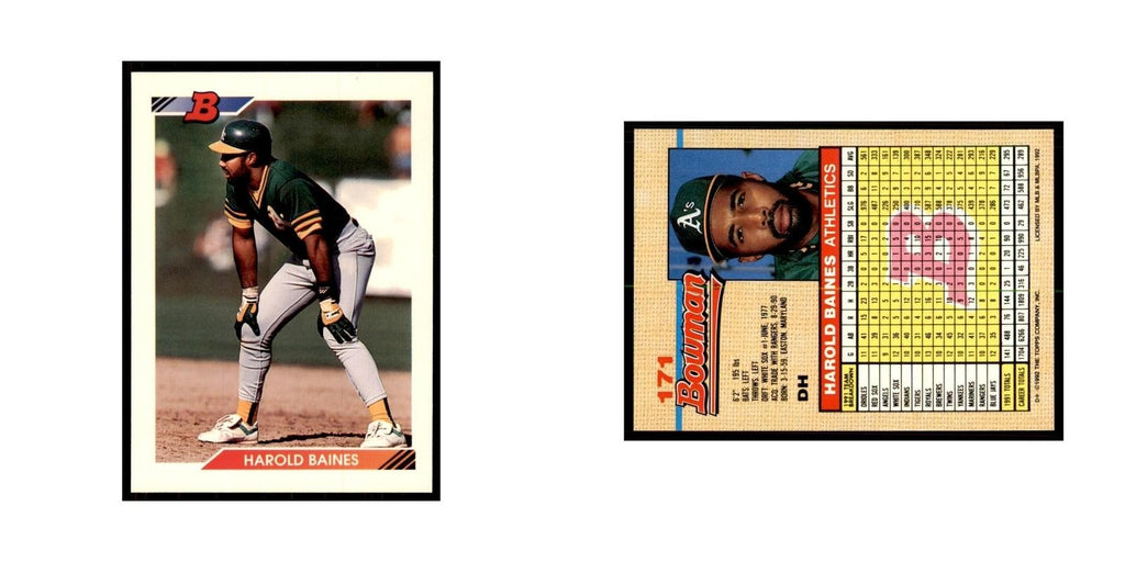 1992 Bowman Harold Baines Baseball Cards #171