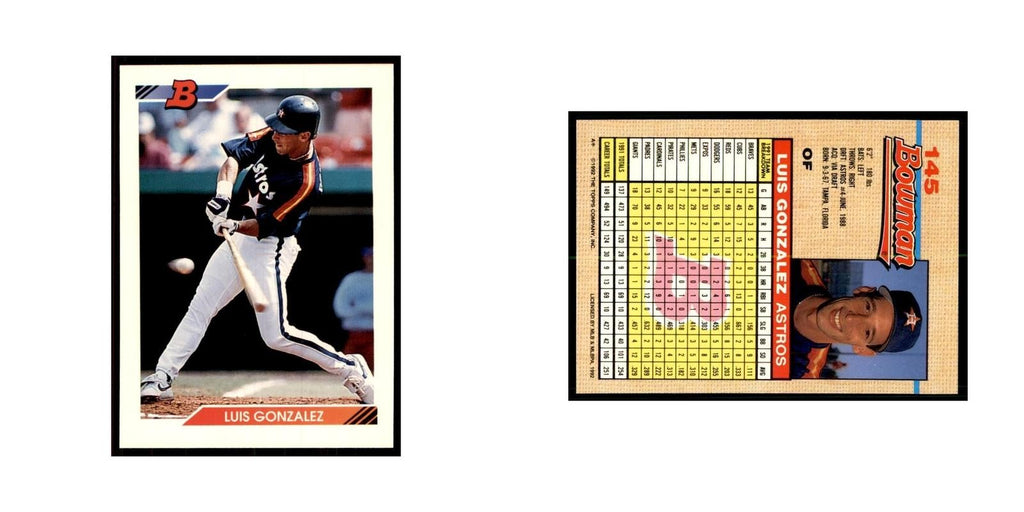 1992 Bowman Luis Gonzalez Baseball Cards #145