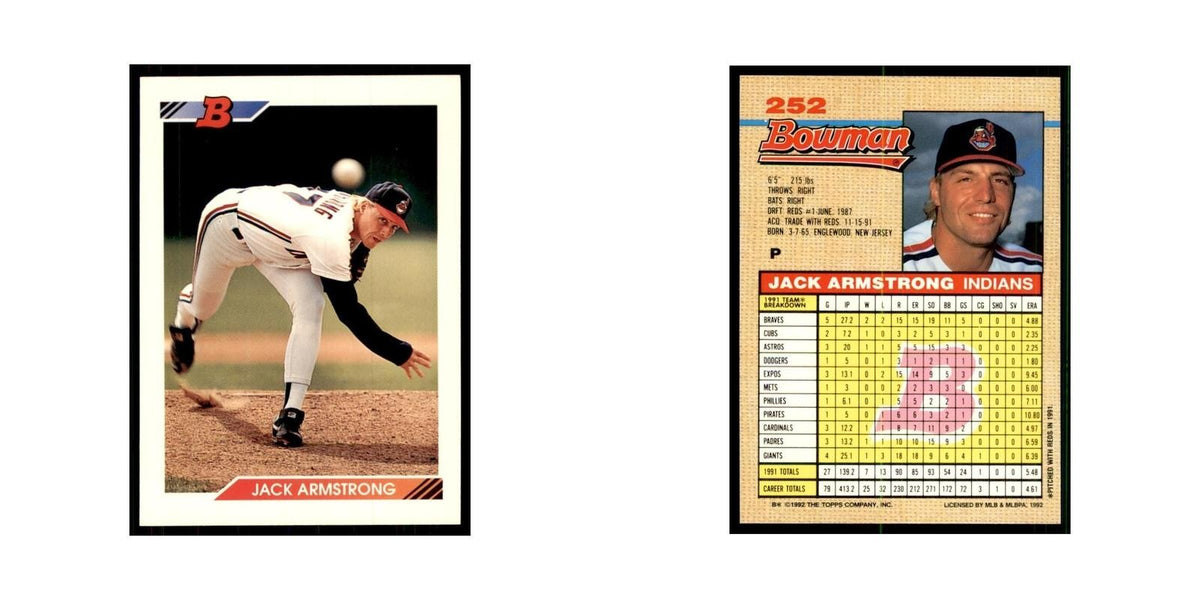 1992 Bowman Jack Armstrong Baseball Cards #252
