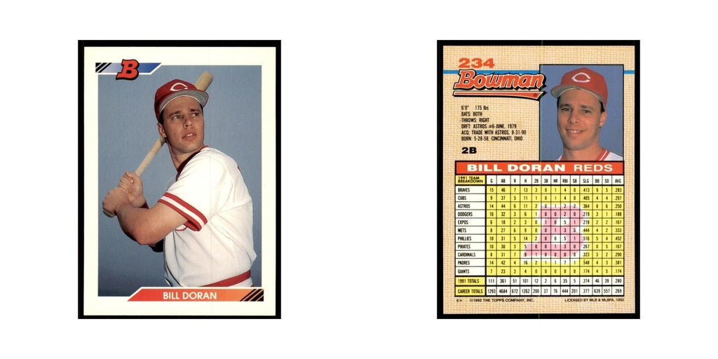 1992 Bowman Bill Doran Baseball Cards #234