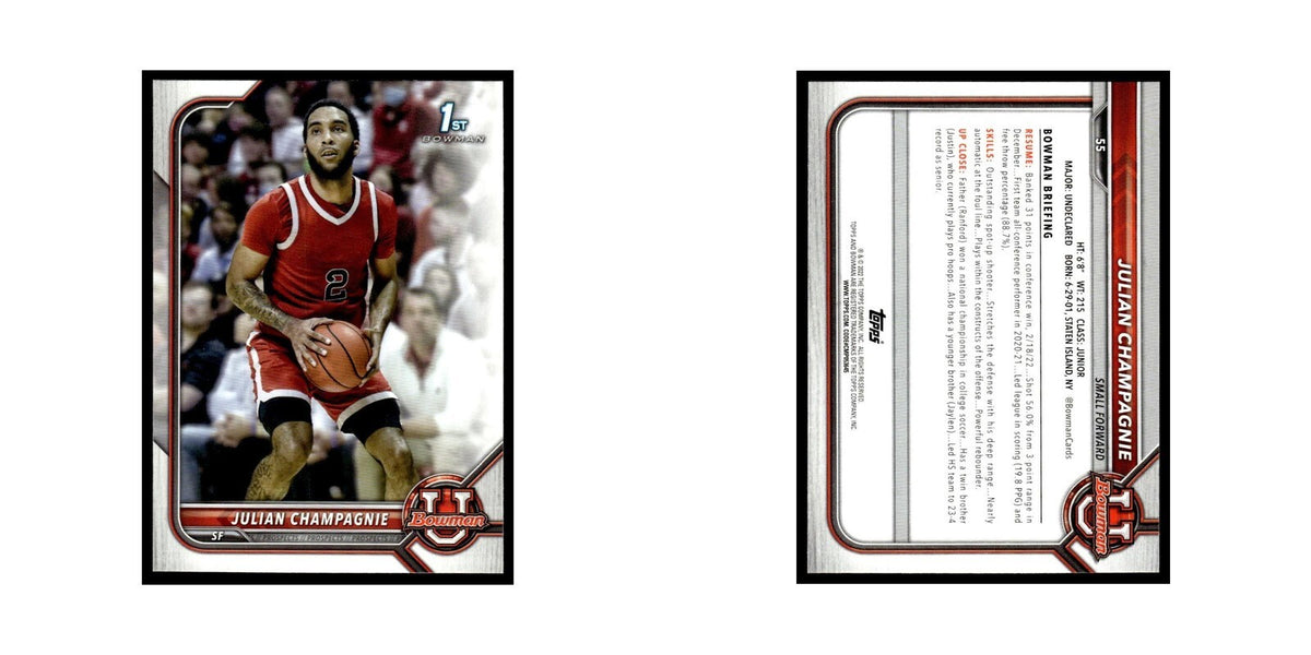 Julian Champaigne 2022 Bowman University #55 Basketball Card NM