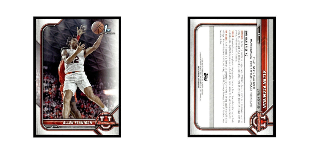 Allen Flanigan 2022 Bowman University #28 Basketball Card NM