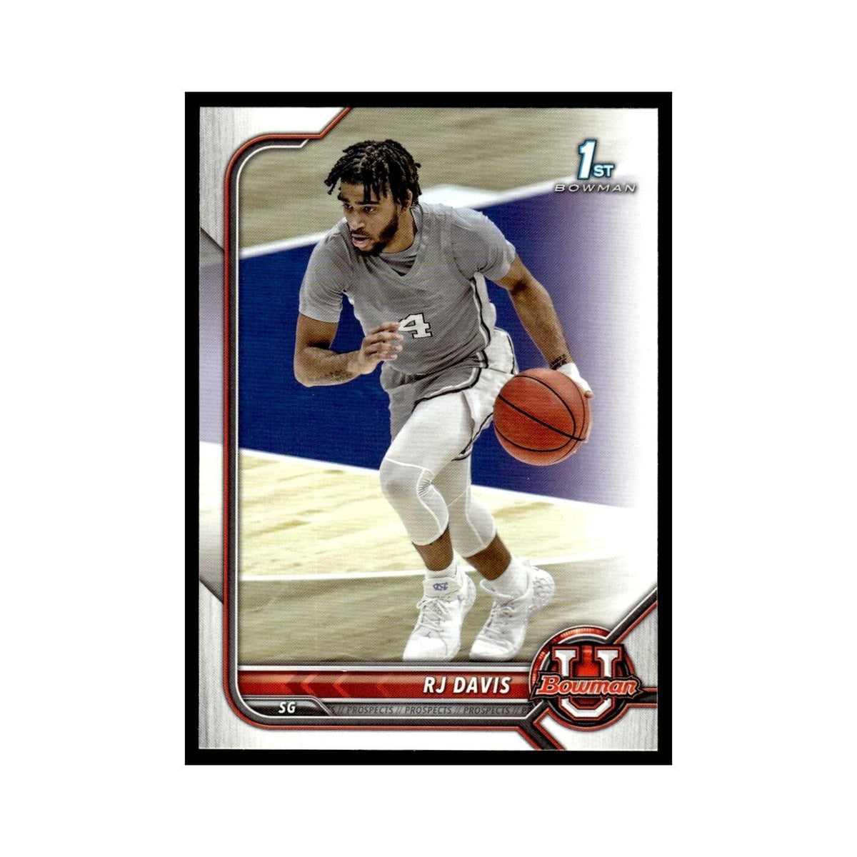 RJ Davis 2022 Bowman University #84 Basketball Card NM