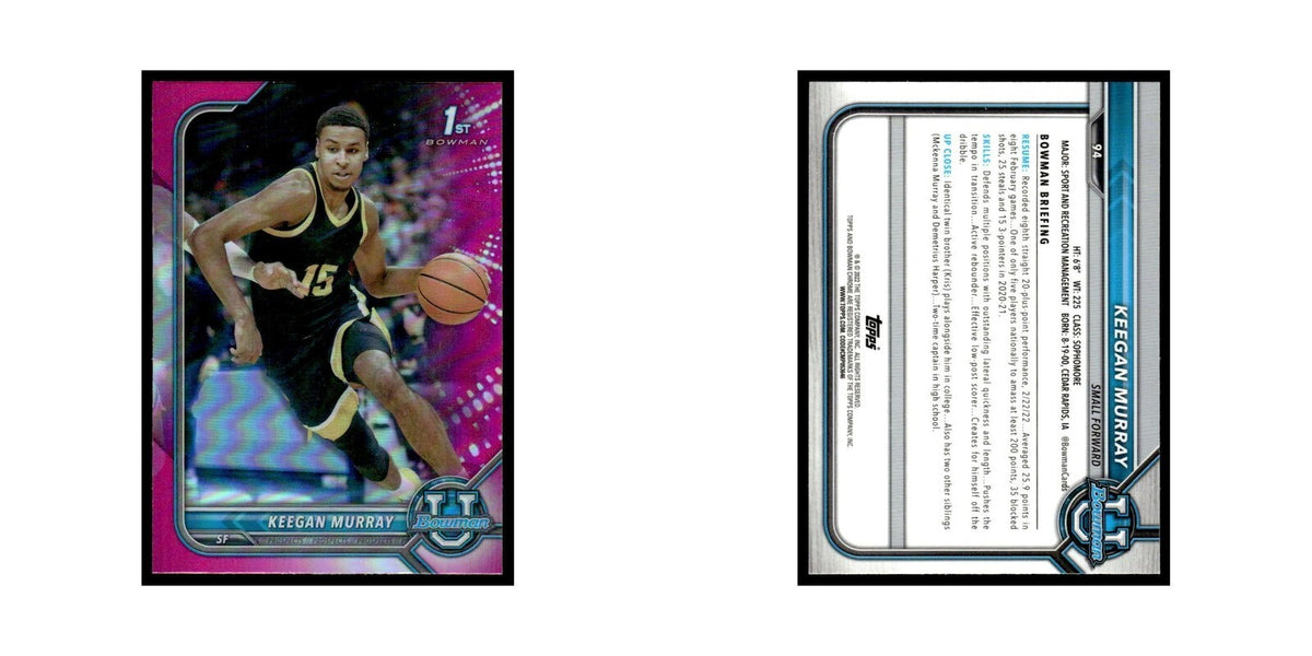 Keegan Murray 2022 Bowman University #94 Basketball Card NM