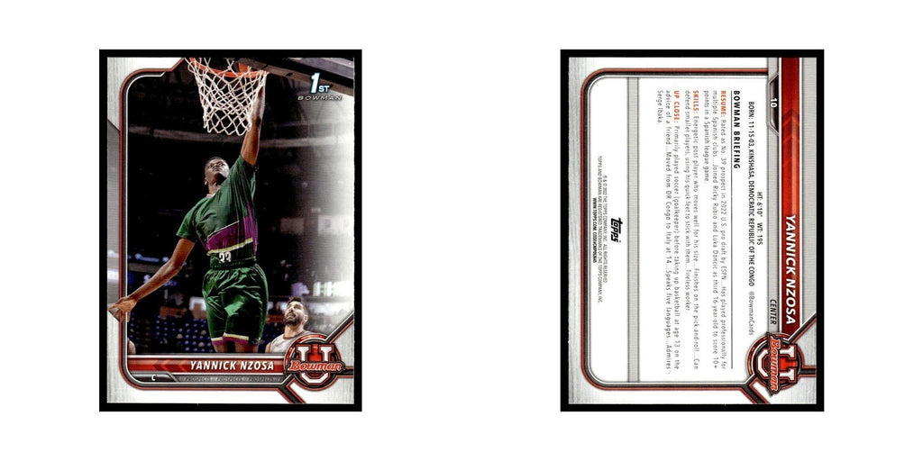 Tannick Nzosa 2022 Bowman University #10 Basketball Card NM