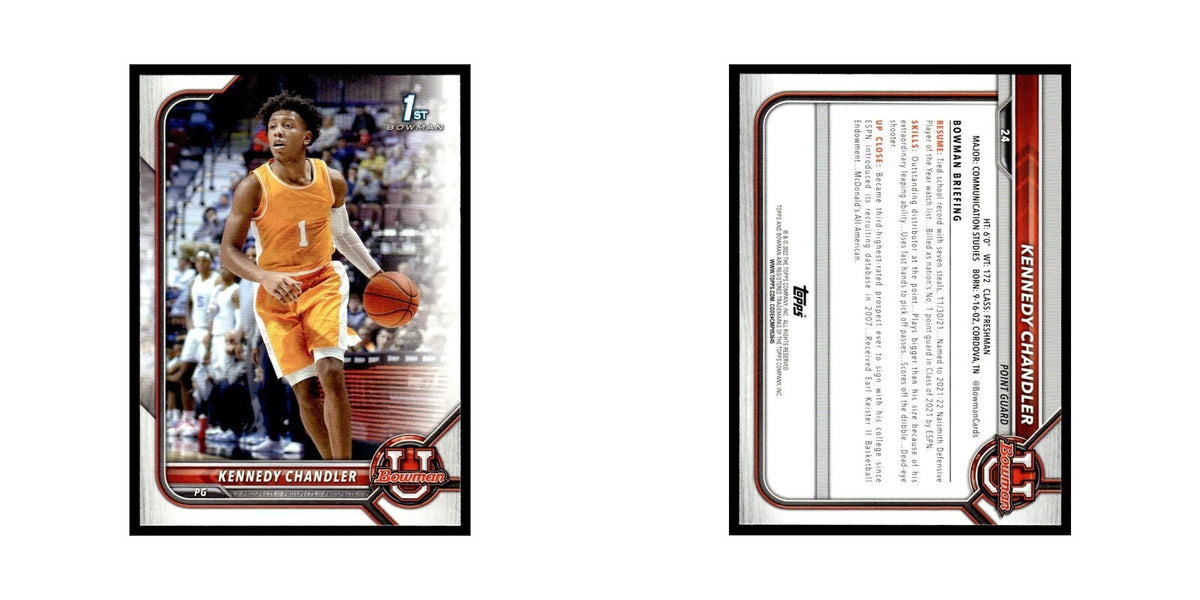 Kennedy Chandler 2022 Bowman University #24 Basketball Card NM