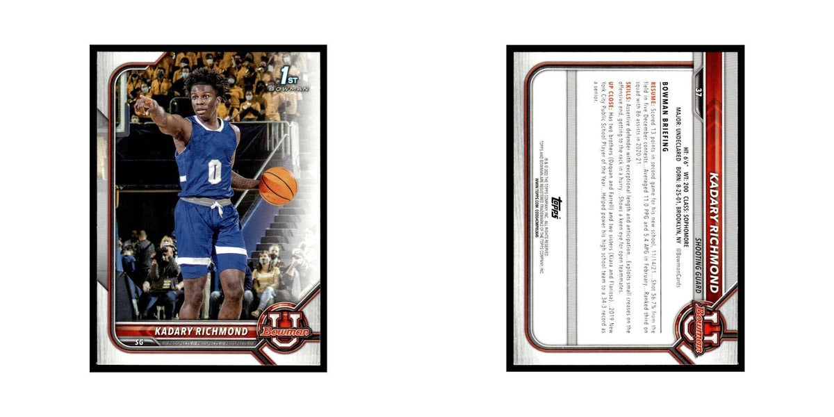 Kadary Richmond 2022 Bowman University #37 Basketball Card NM
