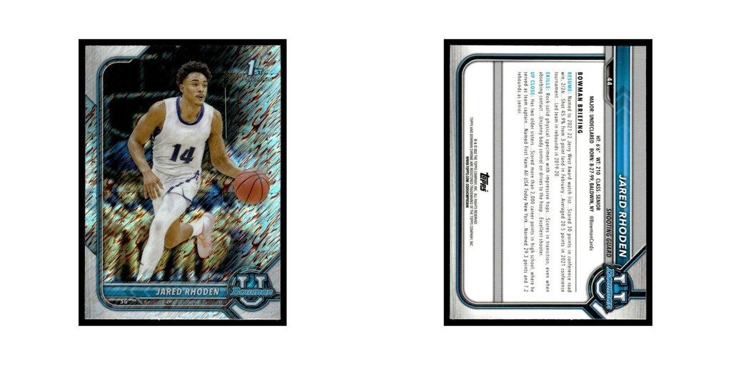 Jared Rhoden 2022 Bowman University #44 Basketball Card NM