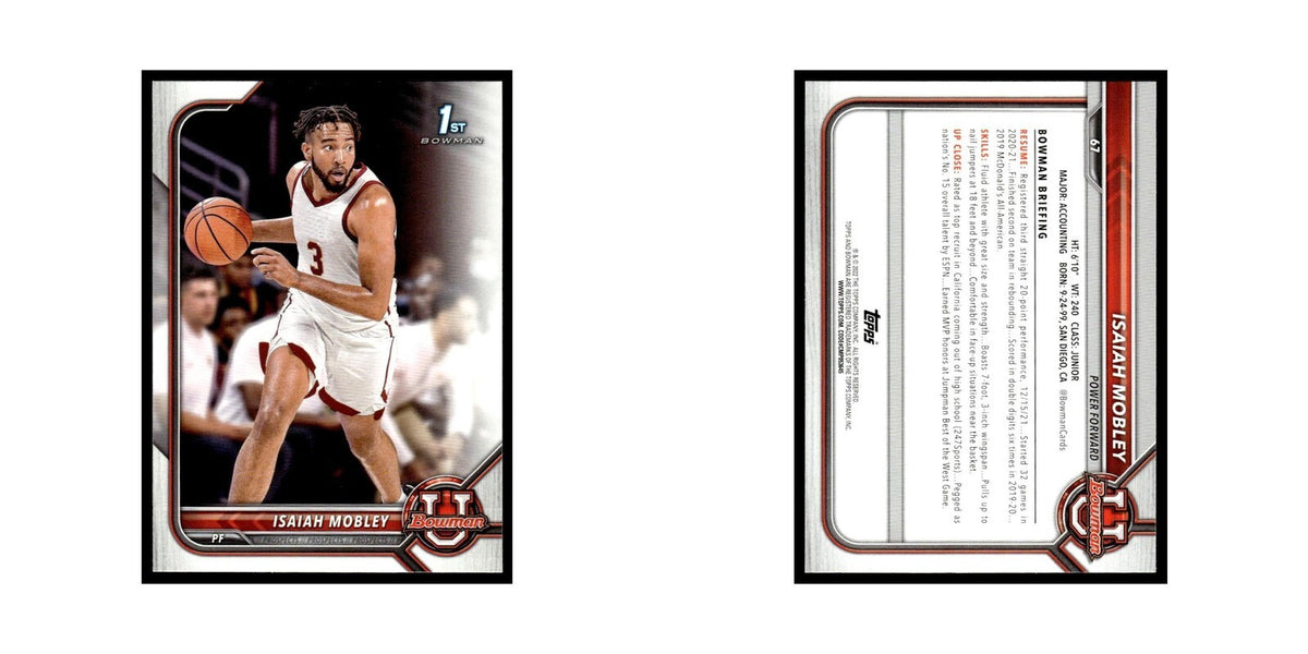 Isaiah Mobley 2022 Bowman University #67 Basketball Card NM
