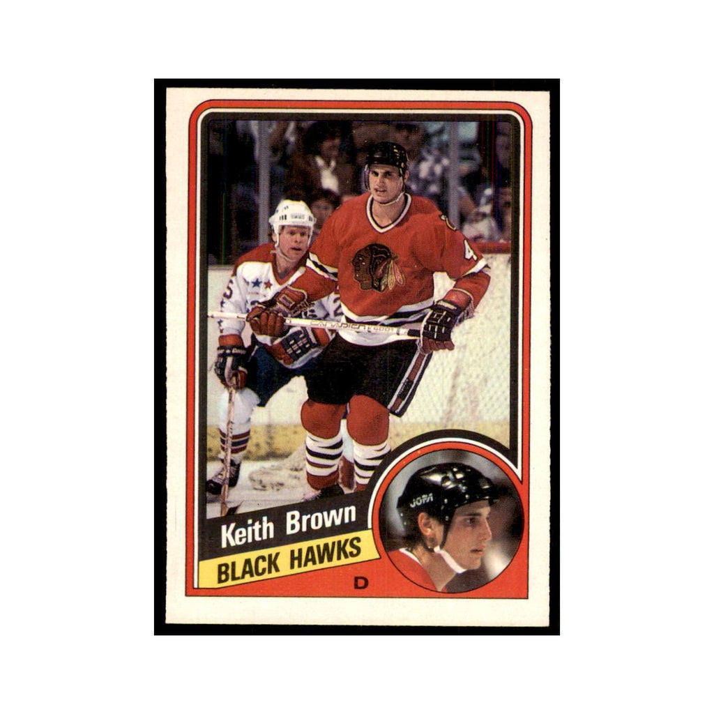 1984 O-Pee-Chee Keith Brown Chicago Blackhawks #33