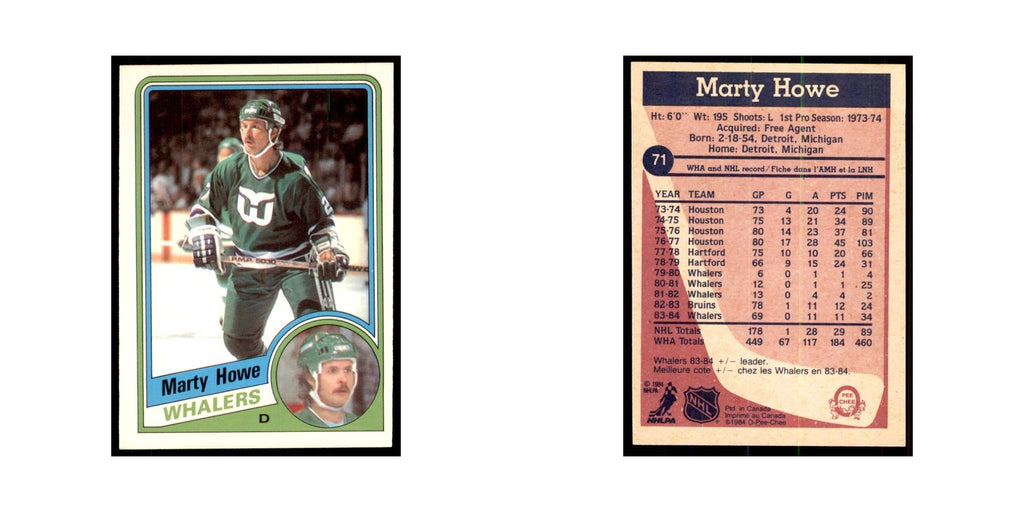 1984 O-Pee-Chee Marty Howe Hartford Whalers #71