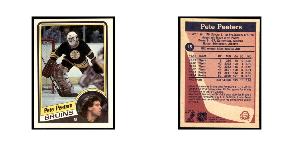 1984 O-Pee-Chee Pete Peeters Boston Bruins #15