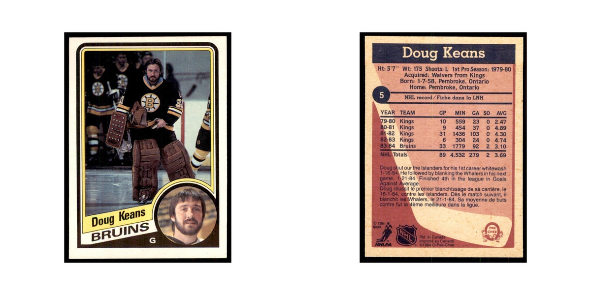 1984 O-Pee-Chee Doug Keans RC Boston Bruins #5