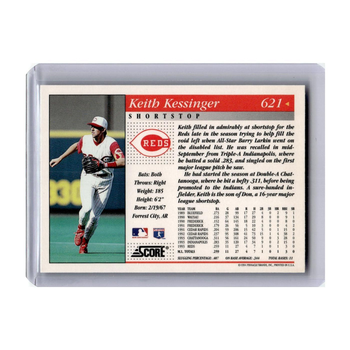 1994 Score Keith Kessinger Reds #621