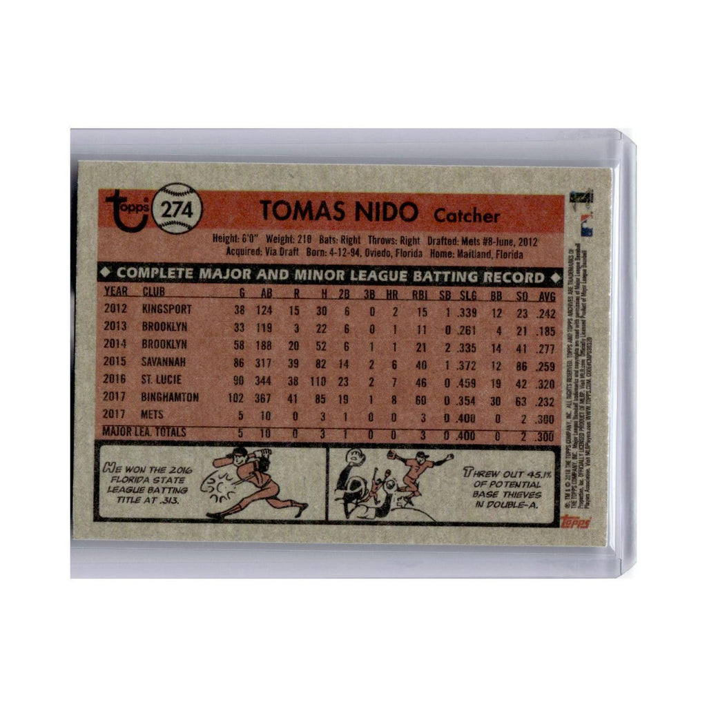 2018 Topps Archives Tomas Nido RC Mets #274