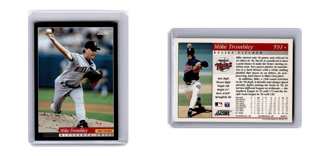 1994 Score Mike Trombley Twins #591