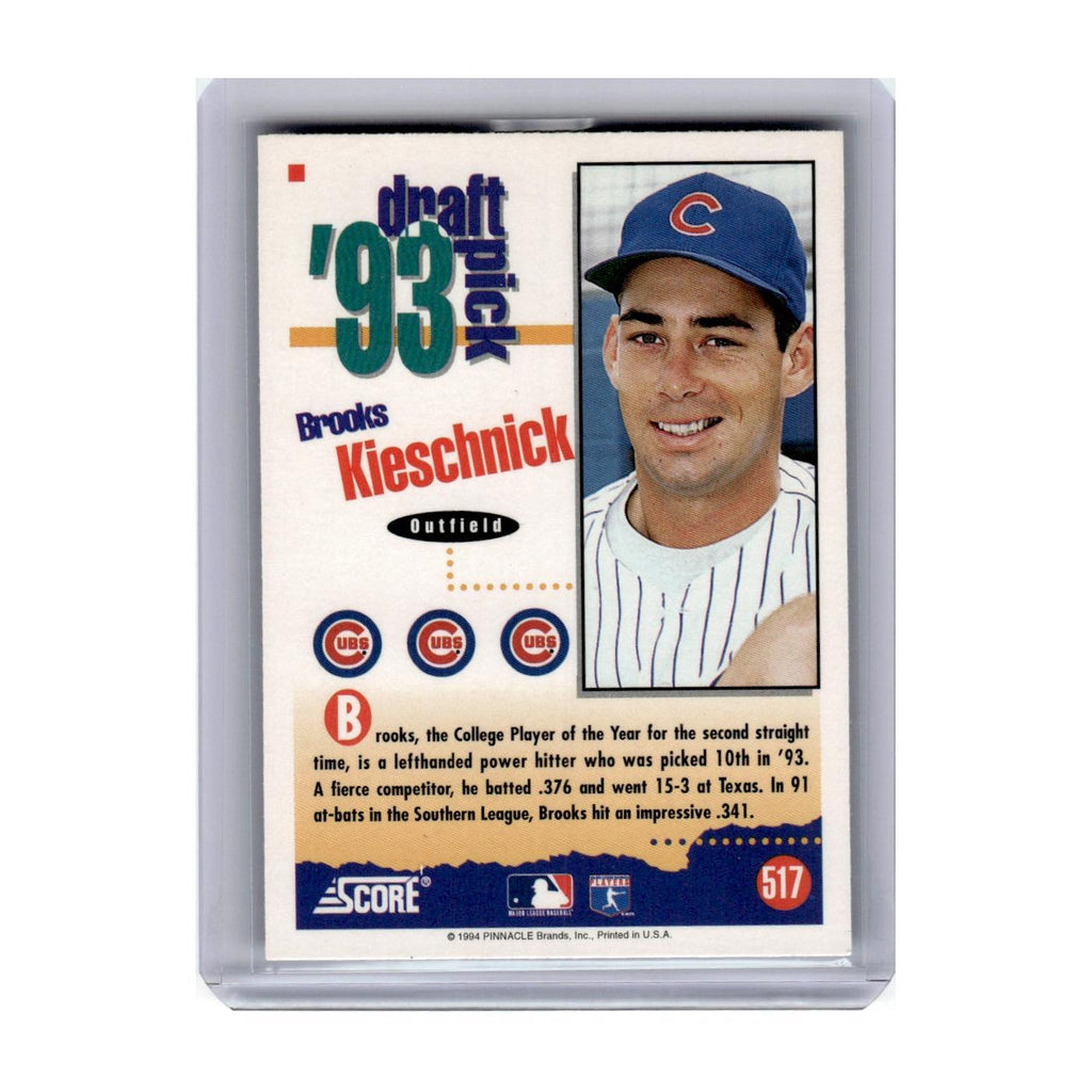 1994 Score Brooks Kieschnick RC Cubs #517
