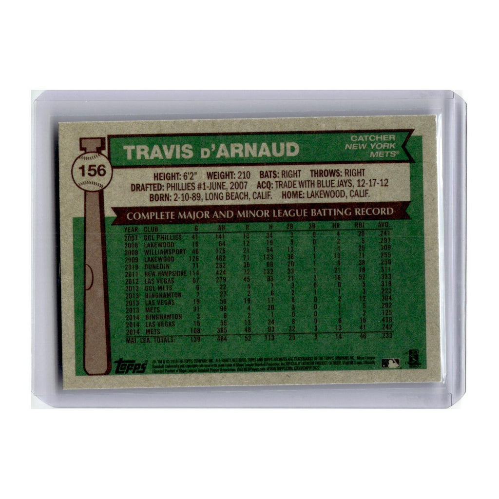 2018 Topps Archives Travis d'Arnaud Mets #156