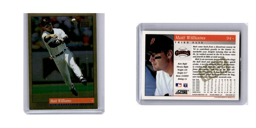 1994 Score Gold Rush Matt Williams Giants #94