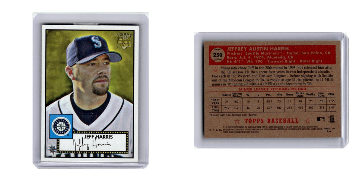 2006 Topps '52 Jeff Harris RC Mariners #250