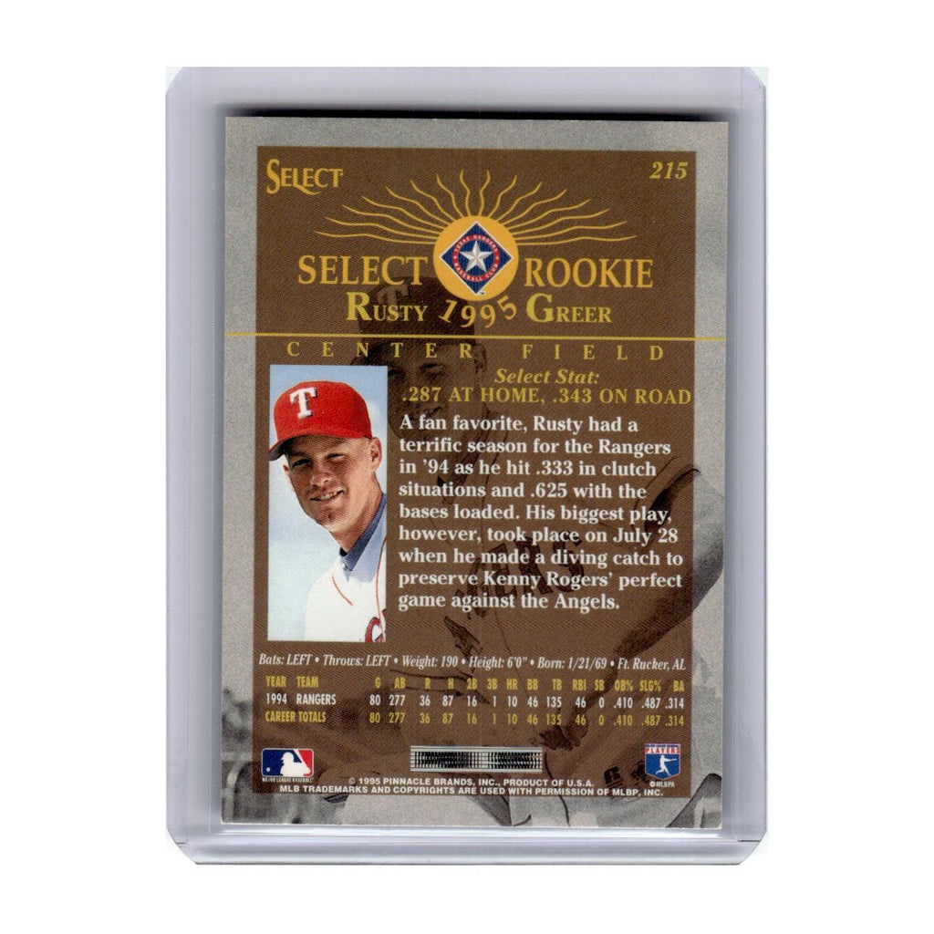 1995 Select Rusty Greer Rangers #215