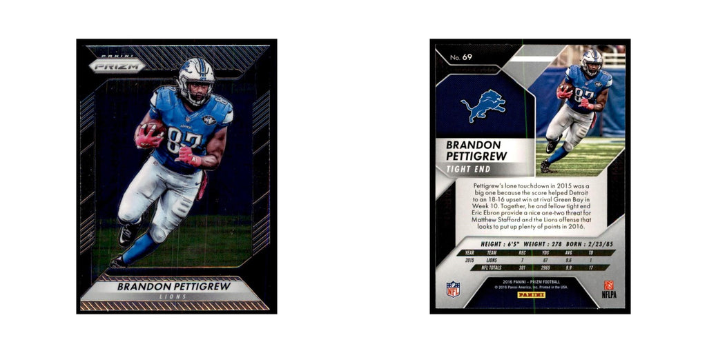 2016 Prizm Brandon Pettigrew Football Cards #69