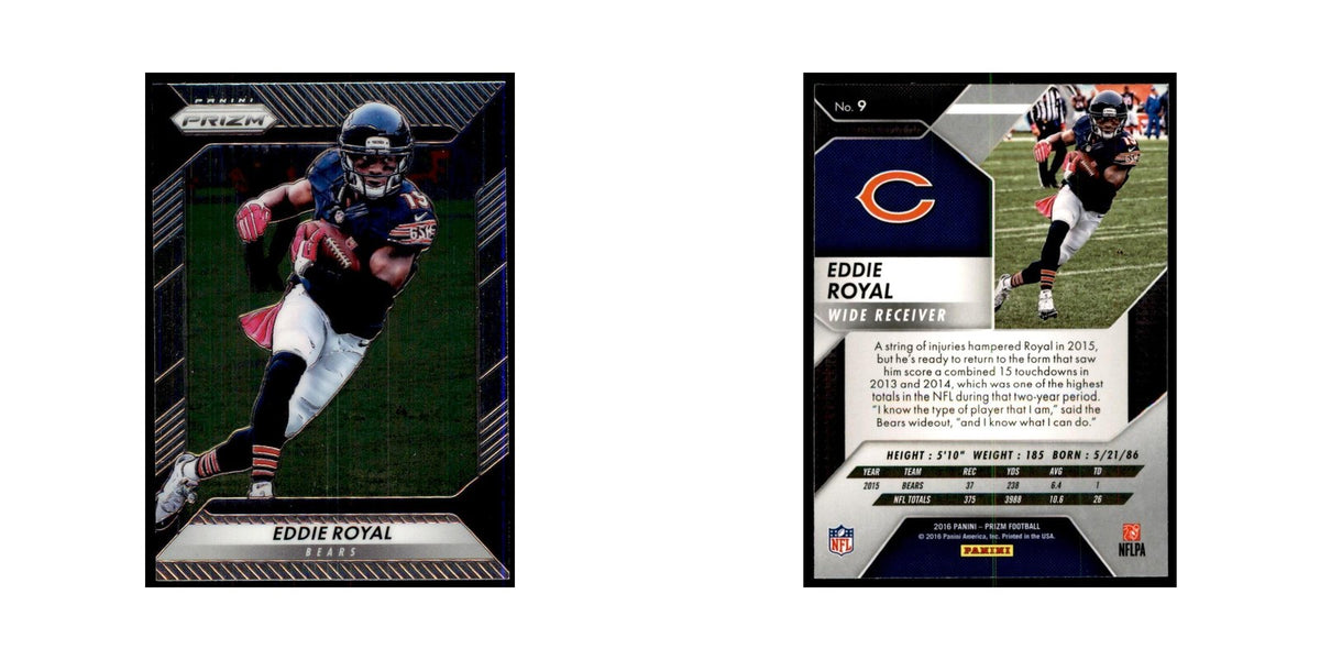 2016 Prizm Eddie Royal Football Cards #9