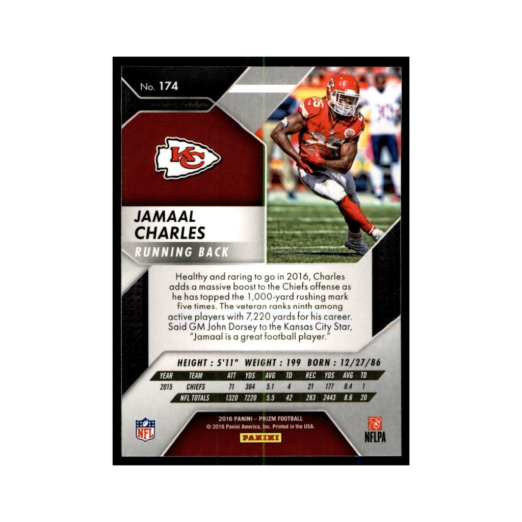 2016 Prizm Jamaal Charles Football Cards #174