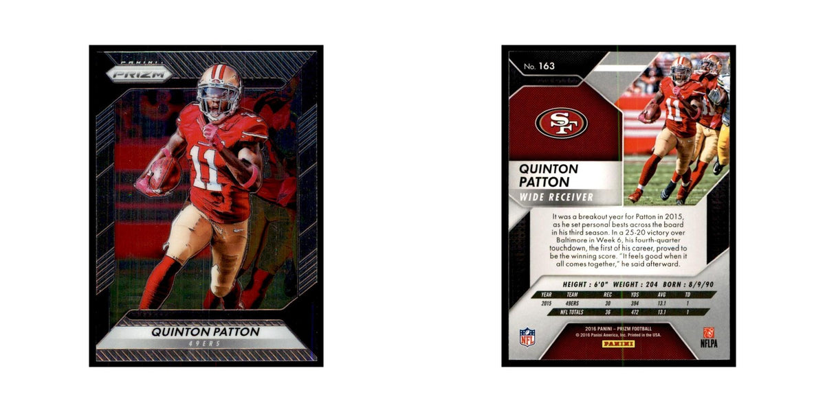 2016 Prizm Quinton Patton Football Cards #163