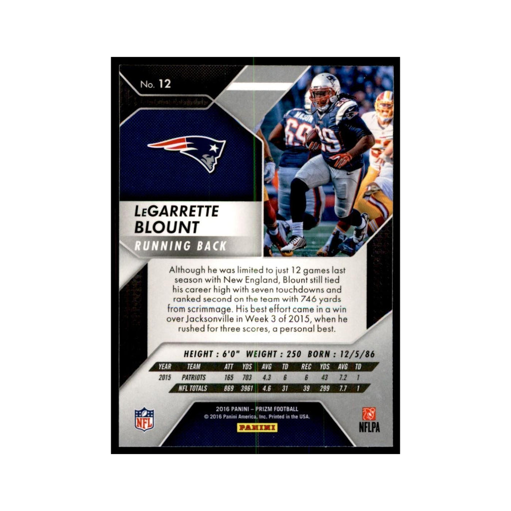 2016 Prizm LeGarrette Blount Football Cards #12