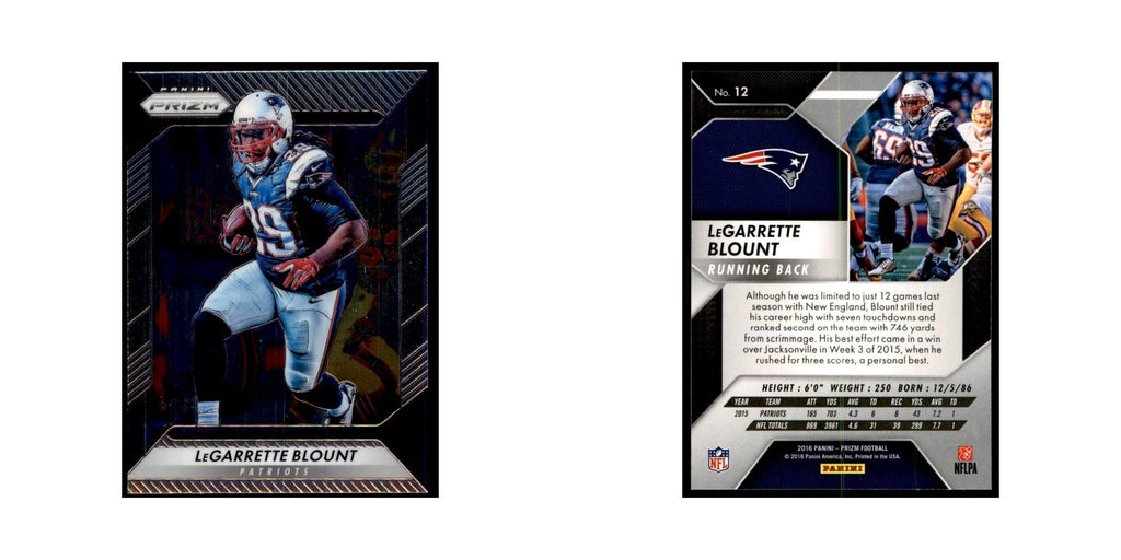 2016 Prizm LeGarrette Blount Football Cards #12