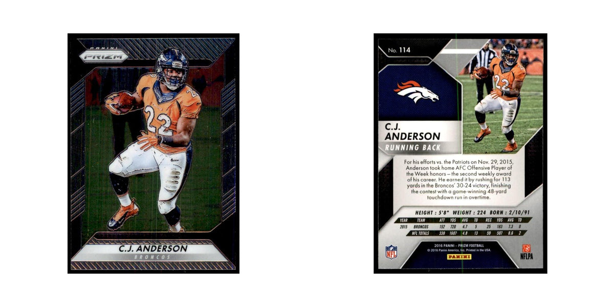 2016 Prizm C.J. Anderson Football Cards #114