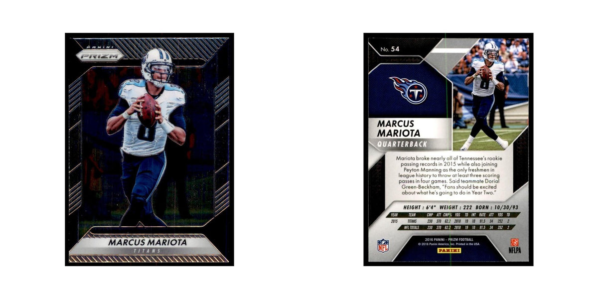 2016 Prizm Marcus Mariota Football Cards #54