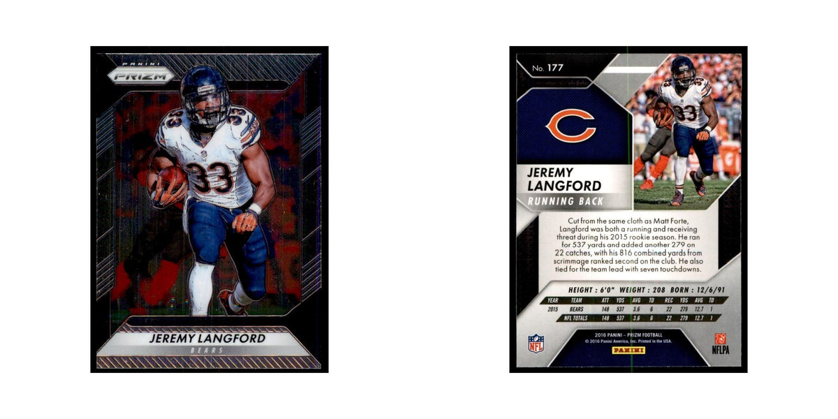 2016 Prizm Jeremy Langford Football Cards #177