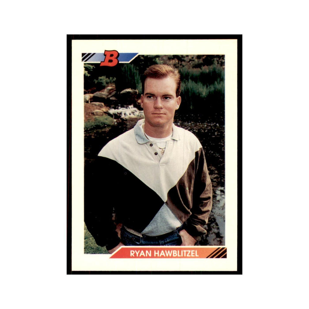 1992 Bowman Ryan Hawblitzel Baseball Cards #138