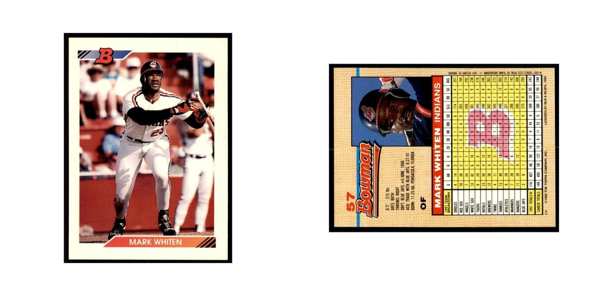 1992 Bowman Mark Whiten Baseball Cards #57