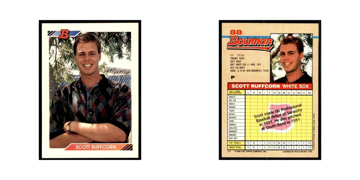 1992 Bowman Scott Ruffcorn Baseball Cards #88