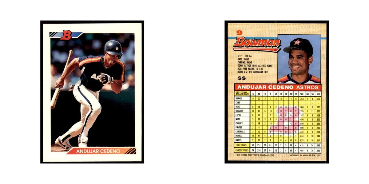 1992 Bowman Andujar Cedeno Baseball Cards #9