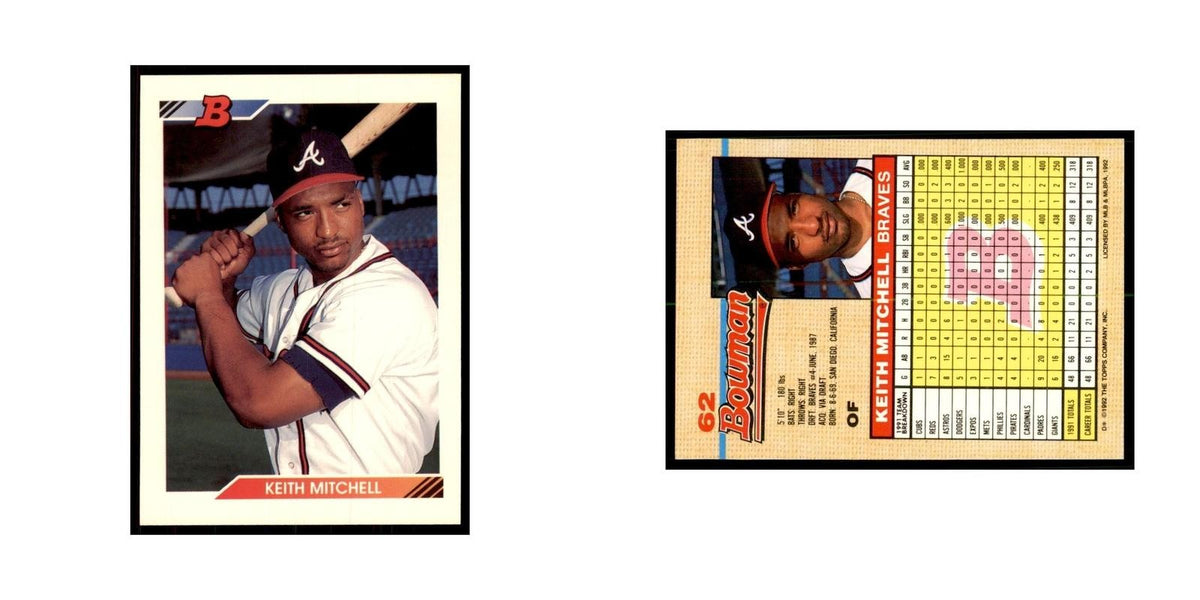 1992 Bowman Keith Mitchell Baseball Cards #62