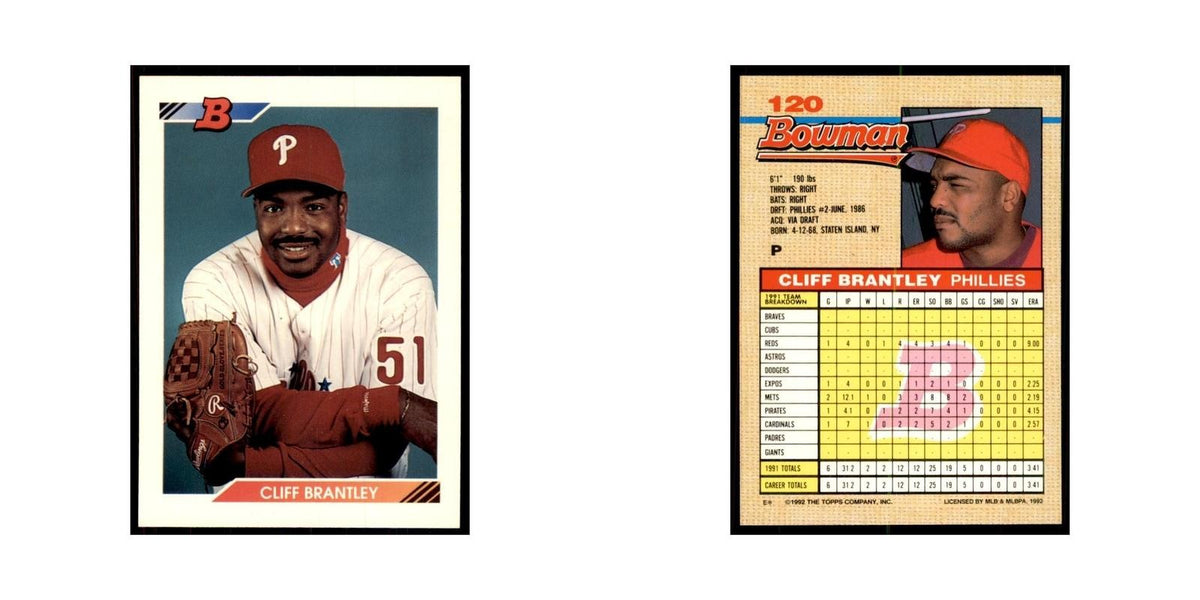 1992 Bowman Cliff Brantley Baseball Cards #120