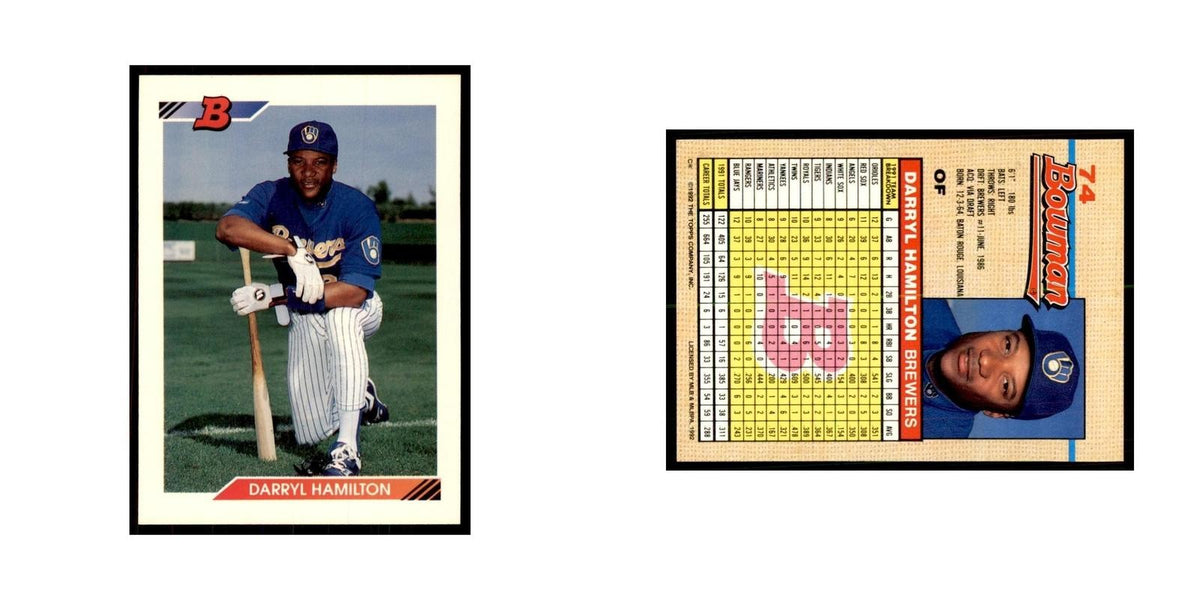 1992 Bowman Darryl Hamilton Baseball Cards #74