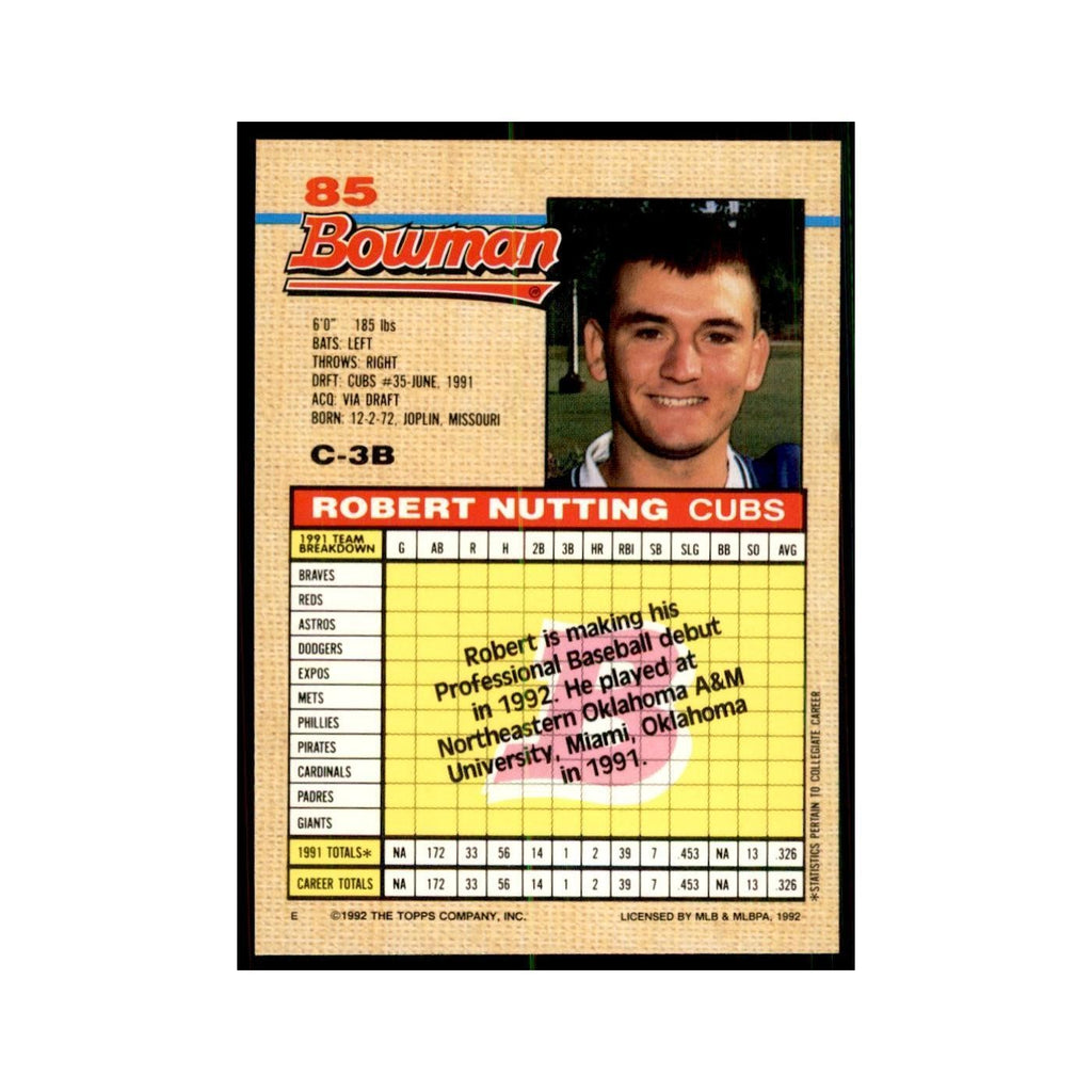 1992 Bowman Robert Nutting Baseball Cards #85