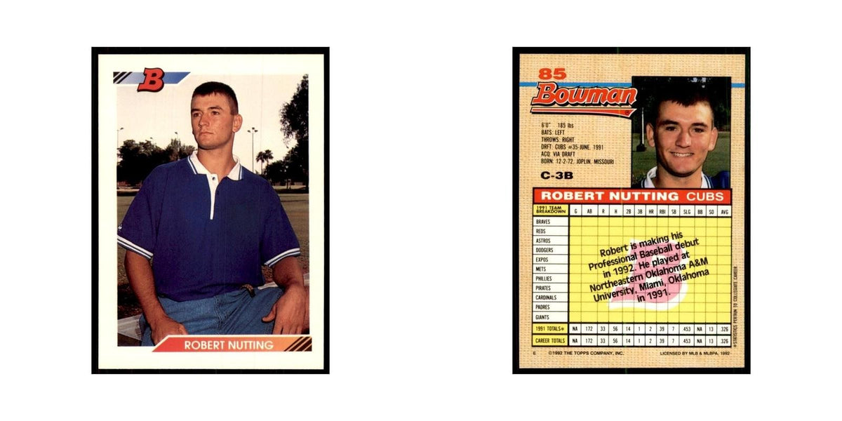 1992 Bowman Robert Nutting Baseball Cards #85